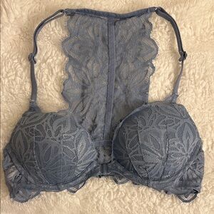 PINK Victoria's Secret Lace Bralette - Blue